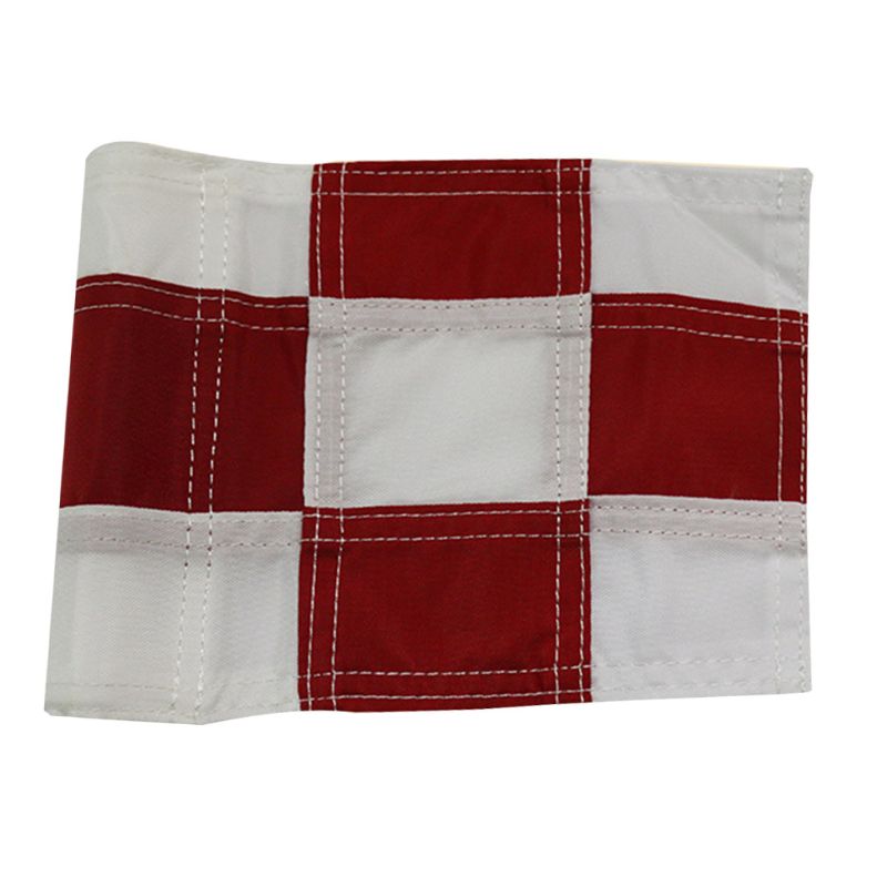 Checkered Golf Flag with Tube Inserted Putting Green Flags for Yard Durable K43E