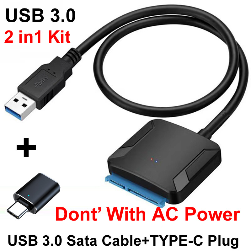 Usb 3.0 Een TYPE-C Naar Sata Kabel Sata Iii Harde Schijf Adapter Converter Voor 3.5/2.5 Inch Externe Hdd ssd 12V/2A Power Adapter: Rood