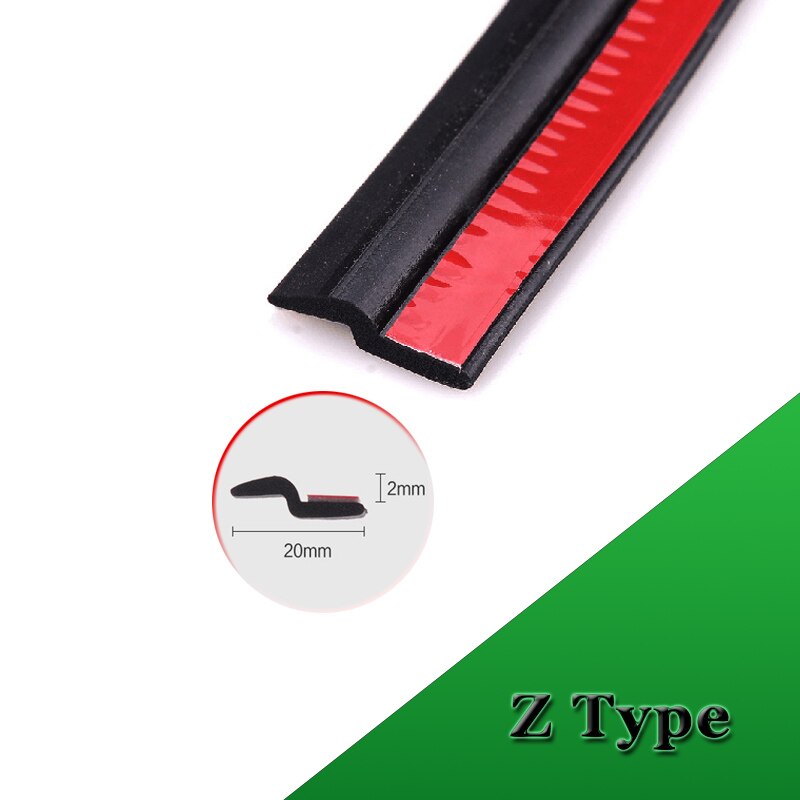 5 Meter B D Z P Type Auto Deur Afdichting Strip Auto Sticker Rubber Geluidsisolatie Anti-Dust Geluidsisolatie afdichting Strip Accessoires: Z Type