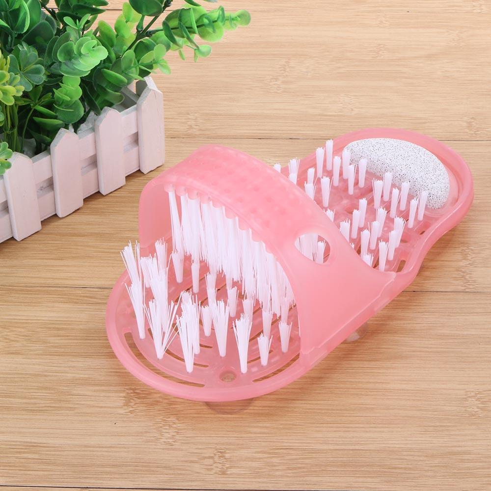 1pc Kunststoff Pinsel Pantoffel Schlecht Dusche Füße Massage Entfernen Abgestorbene Haut Hausschuhe Fuß Wäscher Schlecht Schuh mit Pinsel Fuß pflege Werkzeug