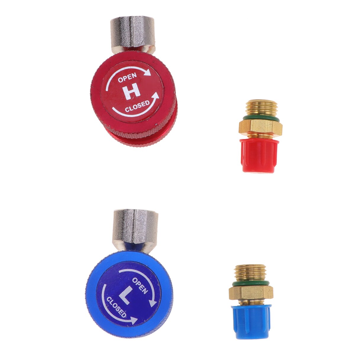 2pcs Coupler Connector Durable Metal Adapter Coupler Connector for Air Conditioning Auto Car A35