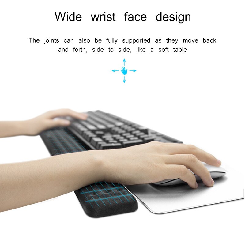 Voor Kantoor Gaming Toetsenborden Toetsenbord Polssteun Ondersteuning Kussen Comfortabele Memory Foam Gewatteerde Ergonomische Pols Kussen