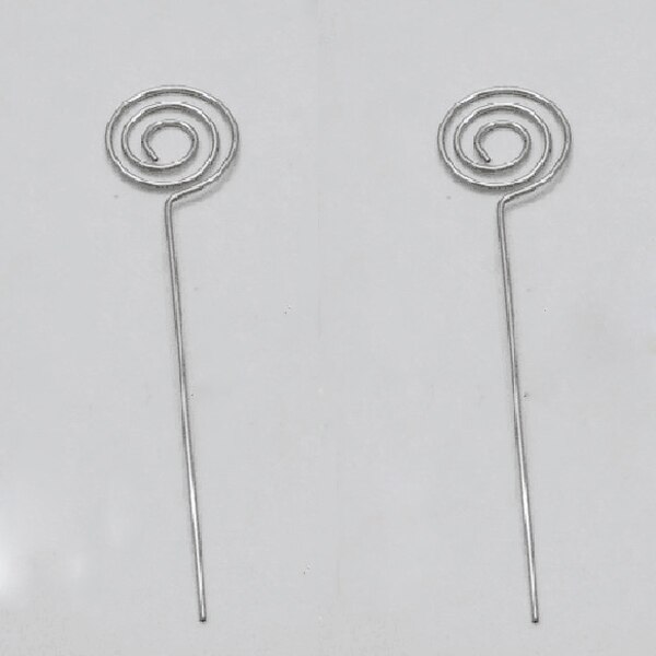 50/ pakke sted kortholder pick, ring loop hvirvel wire clip foto metal klemme til diy håndværk & gør, bemærk memo hol