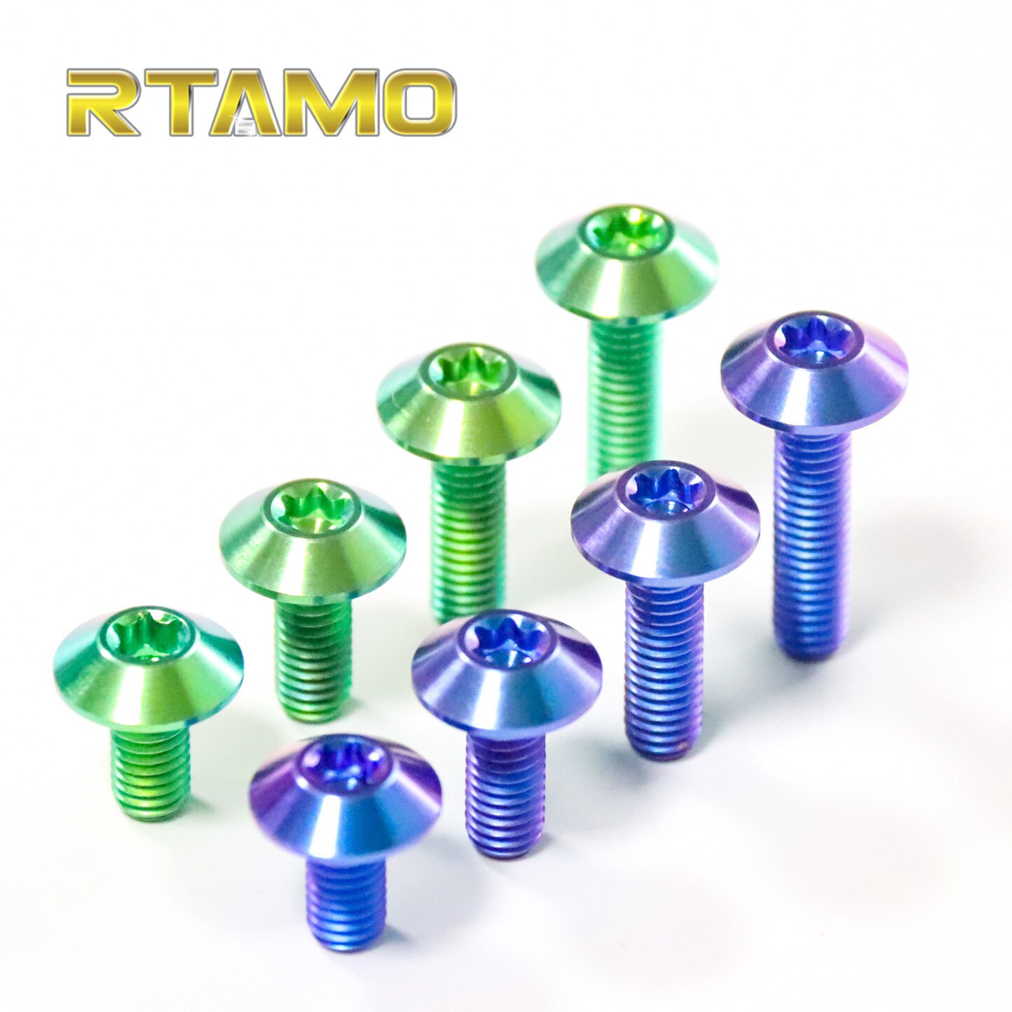 Titanium Bolts M6X12/15/20/25mm Disc Button Torx Head Screws for Car,Bicycle and Motorcycle Parts: Green / M6x25