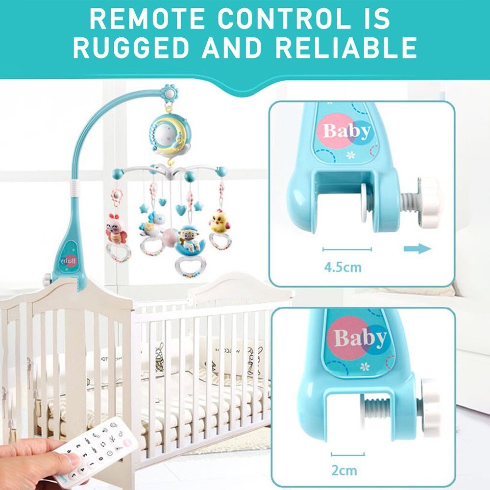 Baby rattle toy rotating mobile bed bell music box For 0 to 12 months newborn baby toy