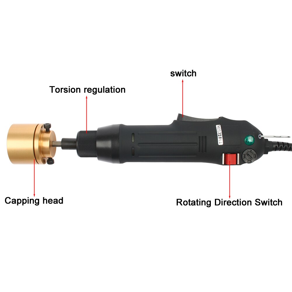 Jiqi 110 V/220 V Elektrische Fles Capping Machine Handheld Automatische Verpakking Capper Caps Schroeven Afdichting Deksel Tightener 1 -30 Mm Eu