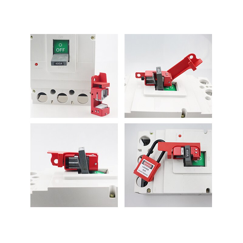 Large double circuit breaker lock Electrical safety lock switch Electric locking device Circuit breaker lock hanging sign BD-D18