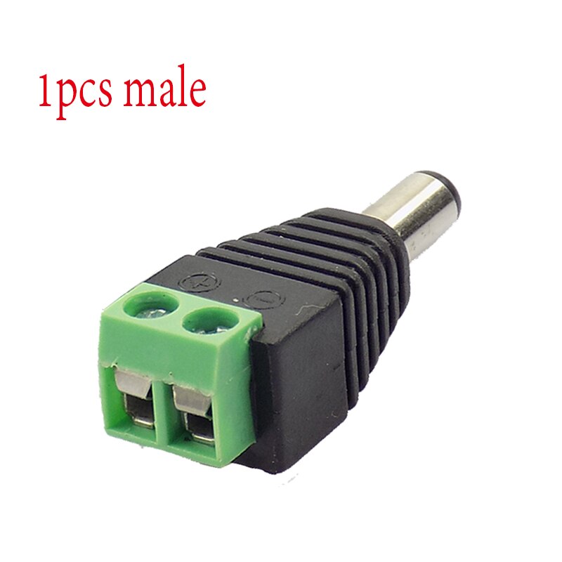 12V DC Male Female Plug 5.5 x 2.1mm DC Power Cable Accessories Connector Adapter Jack To Connection CCTV Camera LED Strip Light: 1x DC male