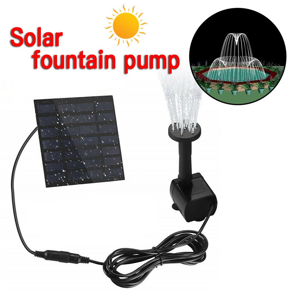 1.2W Solar Powered Water Pump Solar Panel Powered Water Pump Garden Lawn Pool Pond Fish Aquarium Fountain Courtyards Fountain