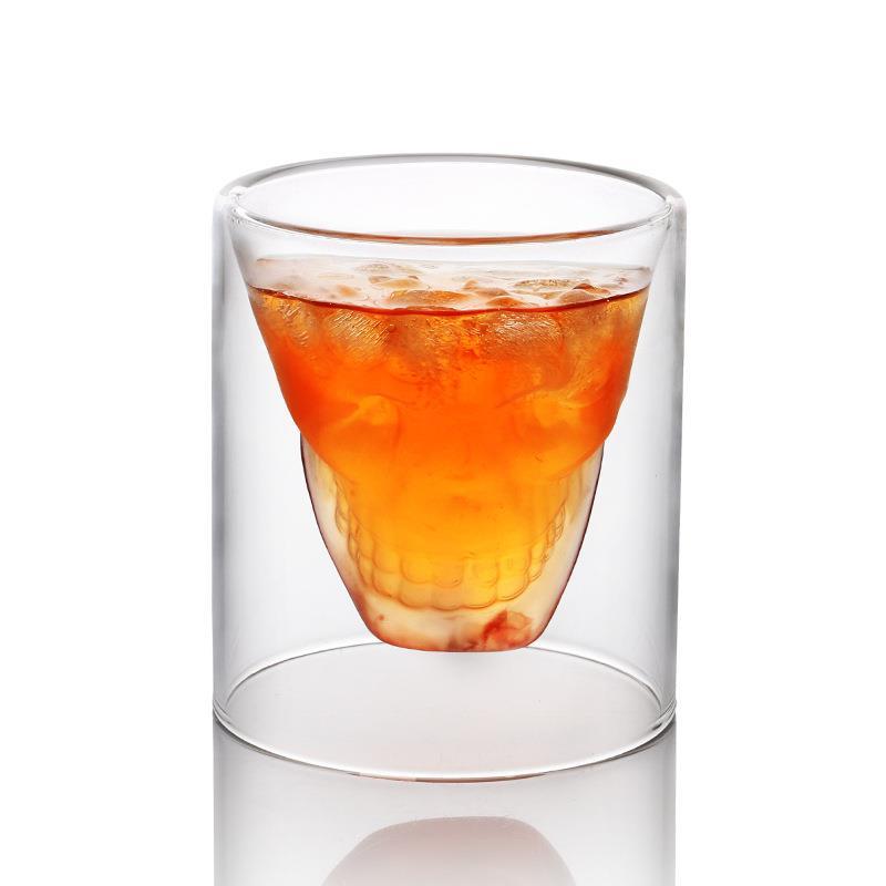 Verre à whisky crâne 4/6/8/10, tasse à café, Double couche, verre à bière, verre de cristal, pour maison, Bar, Club,