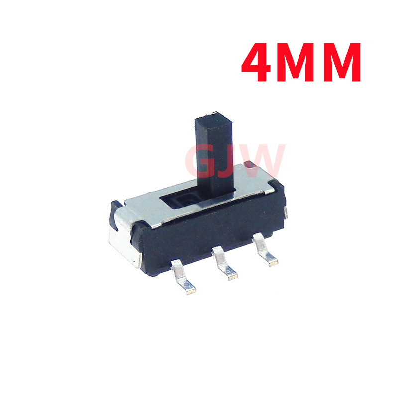 10PCS Slide Switch Micro-power Toggle Switch Single and Double-row Direct-inserted Horizontal Sliding Second Gear Third Gear: Brown