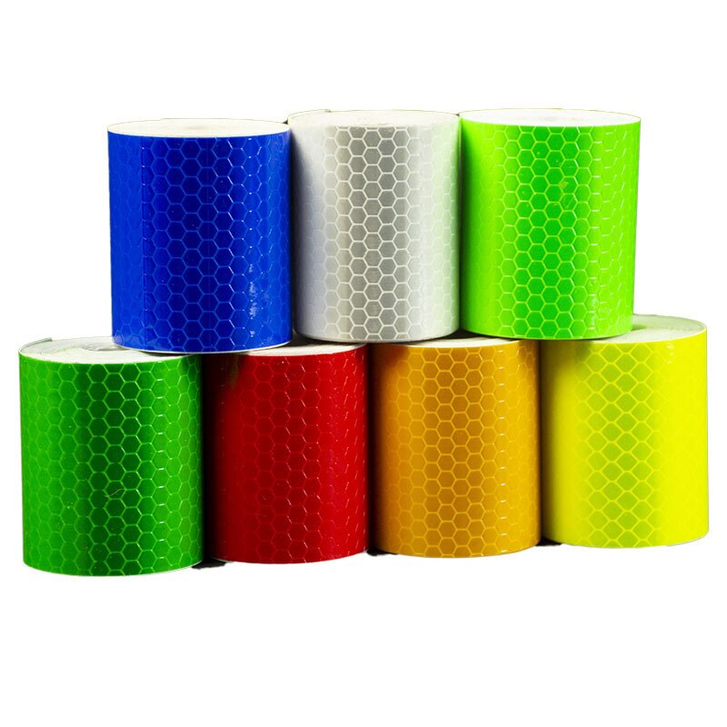 5cm*3m gitter reflekterende tape klistermærke bil styling køretøj lastbil motorcykel cykel hegn sikkerhed advarsel strip diy mærkat