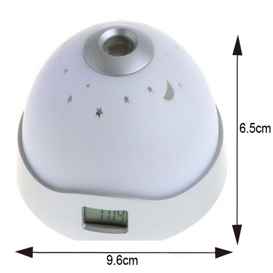 7 Colors LED Change Star Night Light Magic Projector Backlight Clock