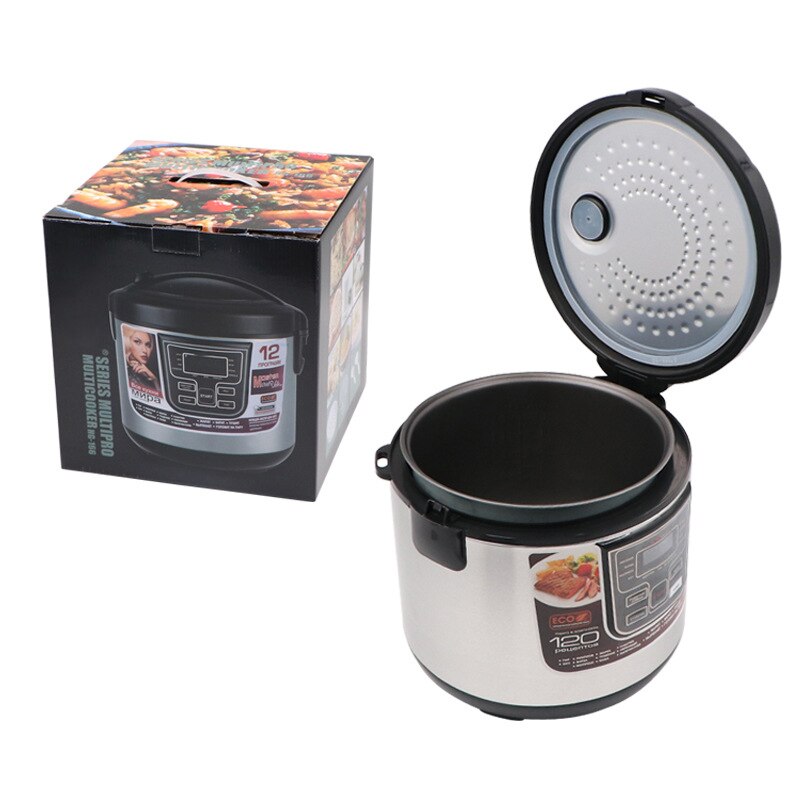 Autocuiseur électrique multifonction à pression Programmable, 6L, cuisson lente, antiadhésive, 900W, en acier inoxydable