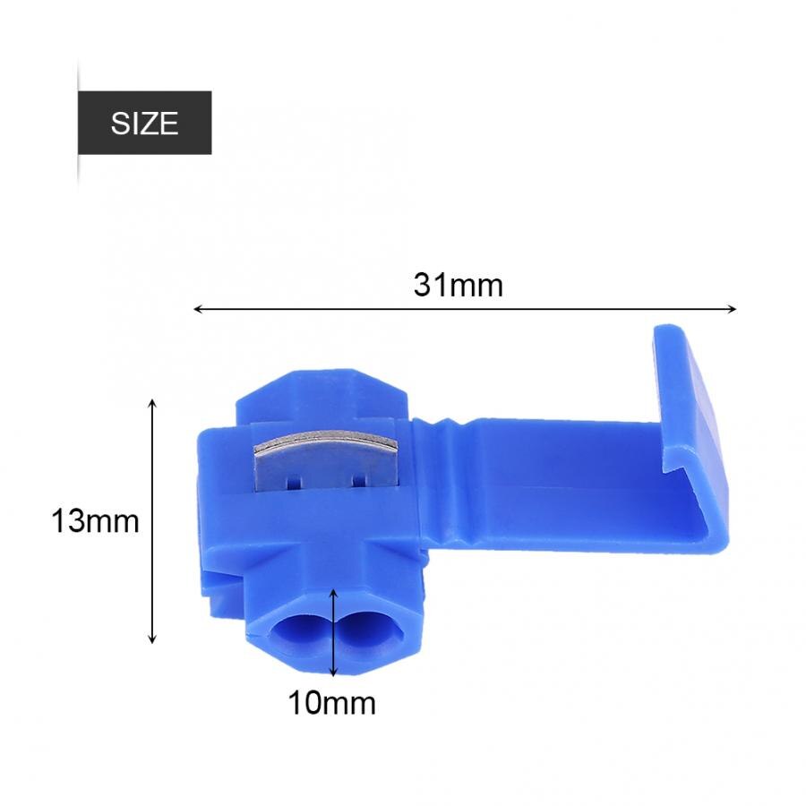 Battery Terminals 50pcs Blue Lock Quick Wire Splice Clips Terminal Connectors 0.72-2.5mm2 auto connectors terminals