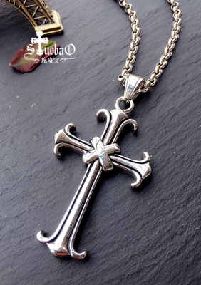 trend [bekentenis] titanium stalen kruis ketting mannelijke hanger Christian hanger hipster Koreaanse sieraden: 7