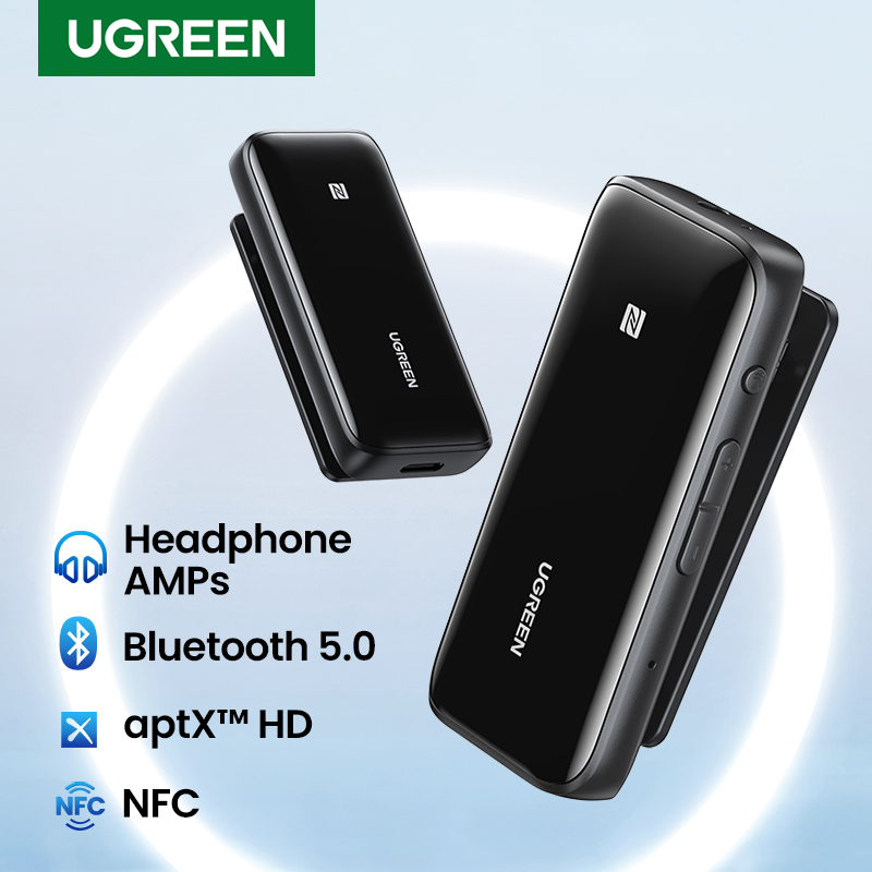 Ugreen bluetooth 5.0 modtager usb dac 3.5mm trådløs lyd hovedtelefon forstærker nfc aptx aptx hd qcc 3034 bluetooth 5.0 adapter