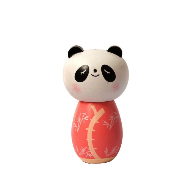 Leuke Panda Tandenstoker Houder Container Houten Art Ornamenten Handgemaakte Verf Tooth Pick Dispenser Thuis Restaurant Hotel Decoratie: H