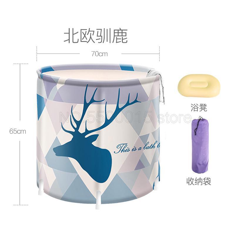 Bathtub Household Folding Bath Barrel Bathtub Adult Thickening Large Bath Barrel Adult Bath Tub Artifact: 1