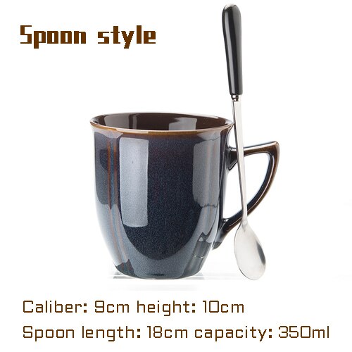 Bedst sælgende ins cup nordic cup familie kaffekop simpel keramisk kop med ske kontor vand kop krus: D