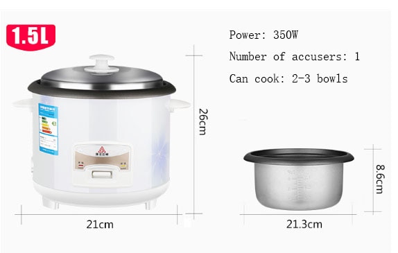 Electric rice cooker 1.5l 2L3L4L 5L 6L kitchen appliance mini student dormitory soup and porridge cooker