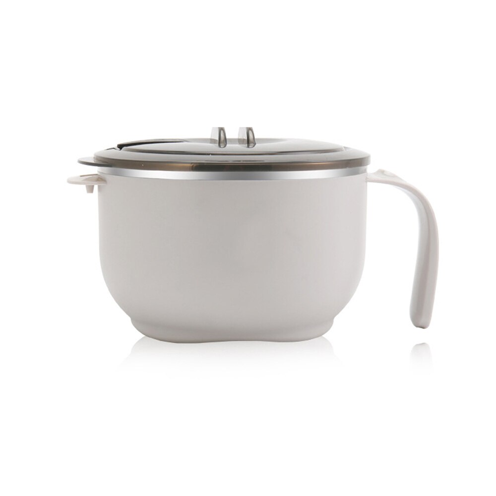 1300Ml Rvs 304 Lnstant Noedelkom Met Cover Student Netto Rode Nacht Cup Kantoormedewerker Lunch Box Magnetron servies