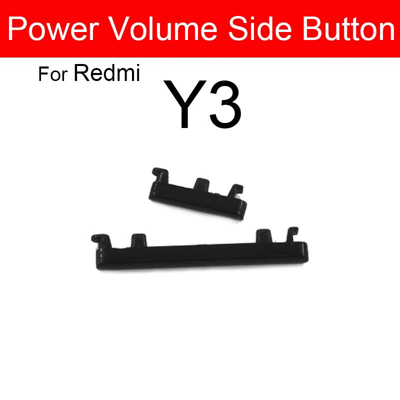 Power On/Off Side Button For Xiaomi Redmi Redmi S2 Y2 Y3 Volume Audio Control Side Key Button Repair Replacement Parts: Black Redmi Y3