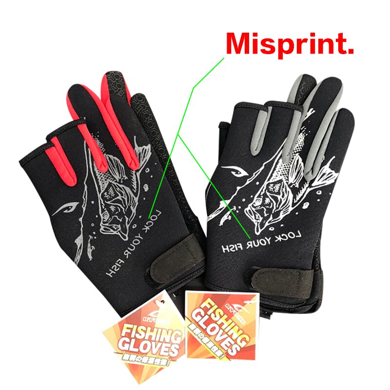 Angeln Handschuhe Drei Finger Geschnitten Wasserdicht Verschleiß-beständig Stoff Tau Handschuhe Angeln Anti-Unterhose Drei Finger Männer: Druckfehler / L
