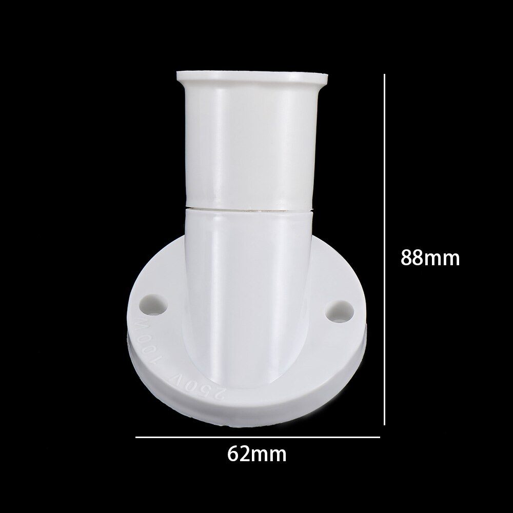 E27 Lamp Base Socket 45 Degree Angle Oblique Screw Plastic Light Bulb Base Wall Lamp Holders Adapter Converter AC 250V