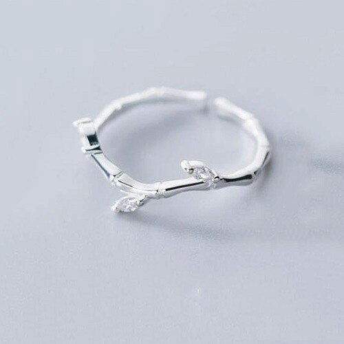 INZATT Real 925 Sterling Silver Zircon Round Triangle Cross Adjustable Ring For Women Fine Jewelry Punk Accessories: RY517