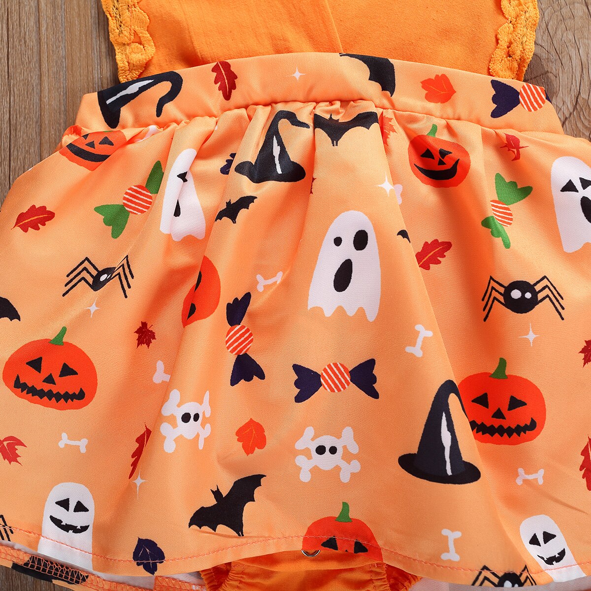 Halloween peuter kinderen baby meisjes jongen kant kleding schattige romper jumpsuit rokken outfits