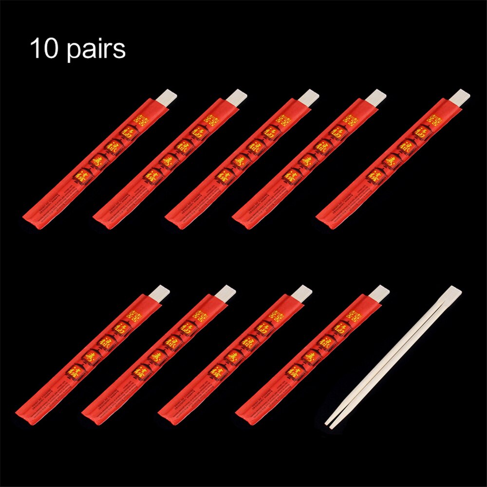 Bambus spisepinde individuelt indpakkede engangs røde festlige ti par bryllupsbanketter er sikre og praktiske
