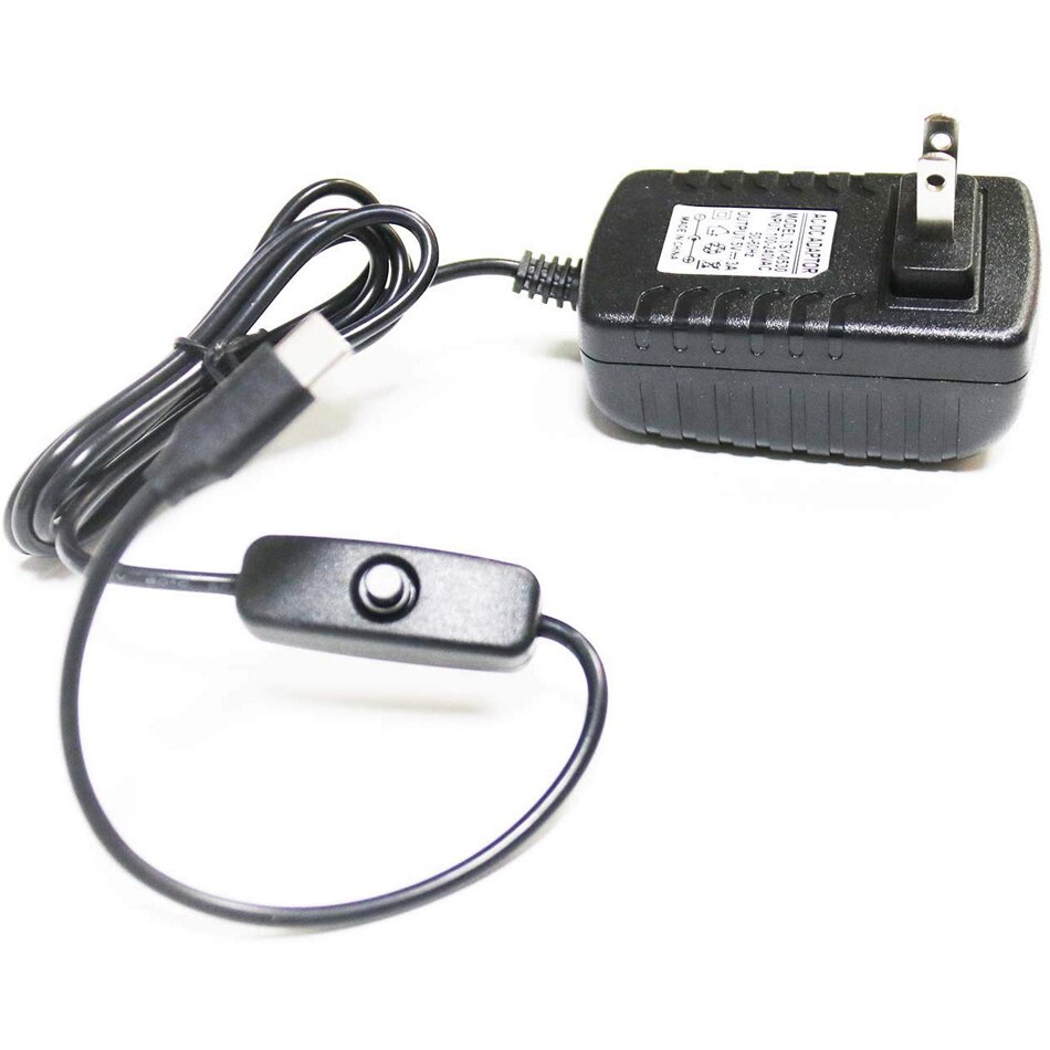 Raspberry Pi 4 Power Supply 5V 3A USB Type C Power Supply Adapter with ON/Off Switch