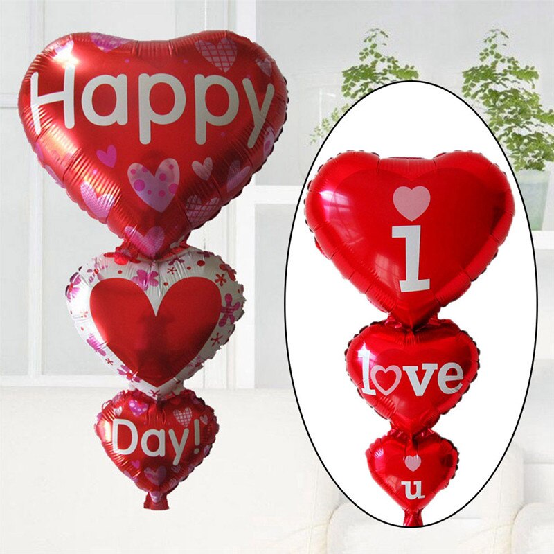 1Pc Grote I Love U Aangesloten Hart Vorm Helium Folie Ballonnen Valentijnsdag Bruiloft Gelukkige Verjaardag Party Diy decoraties Ballon