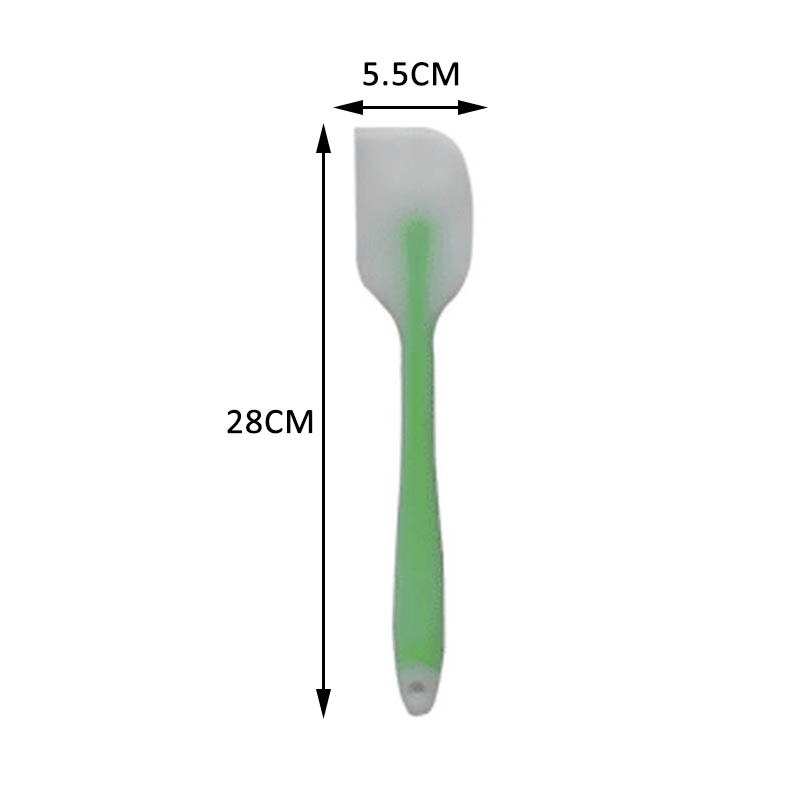 1pcs Kitchen Supplies Silicone Cake Spatula Translucent Multi Purpose High-temperature for Butter Cooking Cookie Pastry Scraper: Green