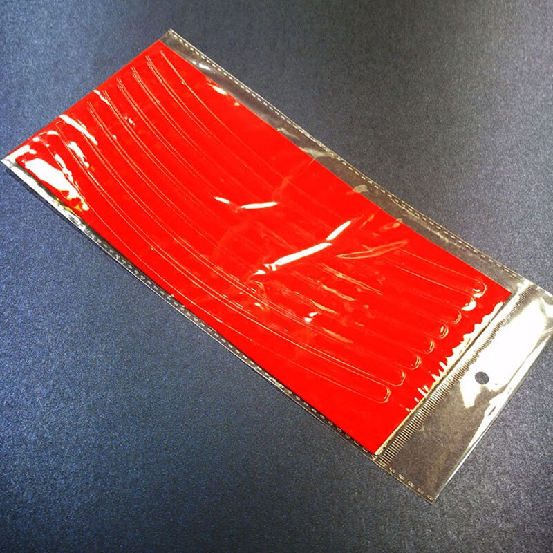 21cm x 0.8cm Fluorescent Bike Bicycle Sticker Reflective Stickers Outdoor Safety Tools Tapes Night Reflective Sticker: Red