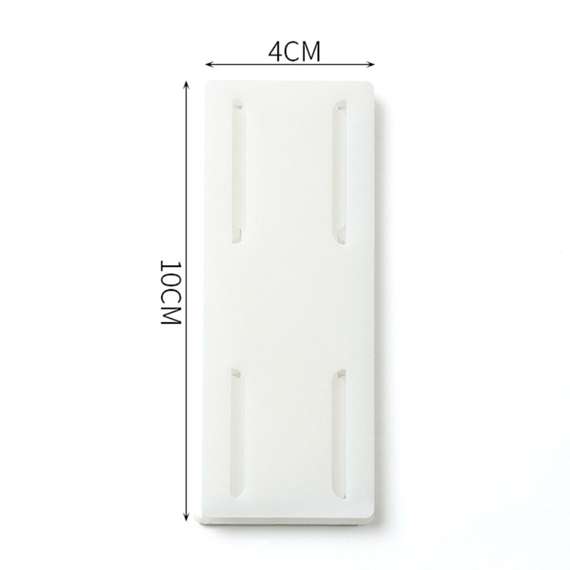 Punchfree-Soporte adhesivo para enchufe, fijador de pared, tira de alimentación, enchufes de almacenamiento, estante, gancho extraíble: 1 white