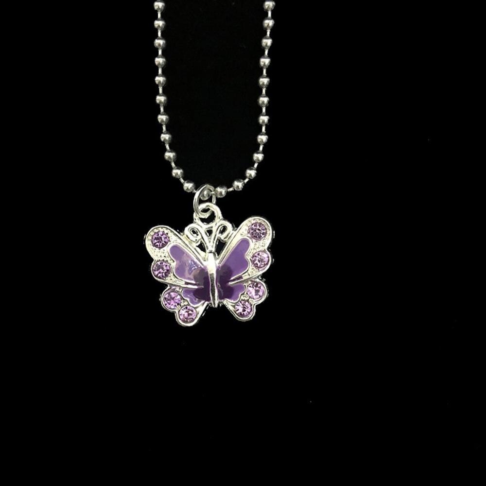 Collar con colgante de mariposa de colores para mujer y niña, gargantilla de animales de los 90, Harajuku, Punk, joyería a la ,