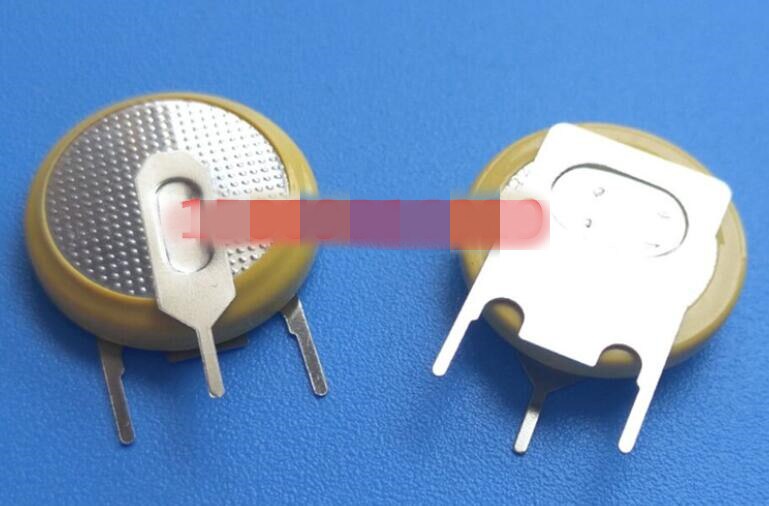 2PCS LIR1632 LIR 1632 3.6V lithium ion rechargeable button battery vertical