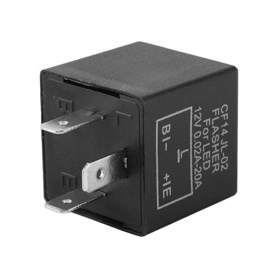 3 stift bilmotorcykel led blinkersrelä 12v universal elektronisk justerbar freauency led blinkers ljus blinkare relä