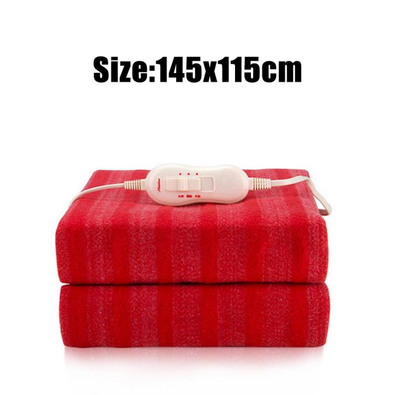 Adjustable Temperature Controller Heated Blanket Automatic Power-off Protection Blankets Waterproof Heated Blanket: 145cmx115cm US