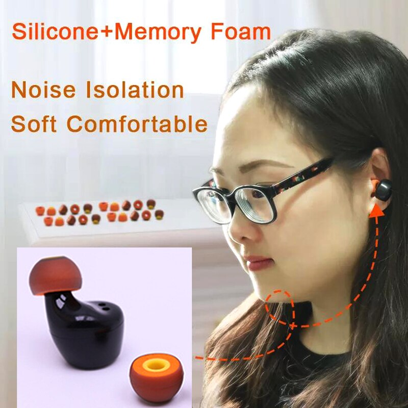 Almohadillas de espuma con memoria de silicona para auriculares, repuesto TWS para Mix460, SONY WI-H700, C600N/Spinfit, CP360, dos colores, 3 pares