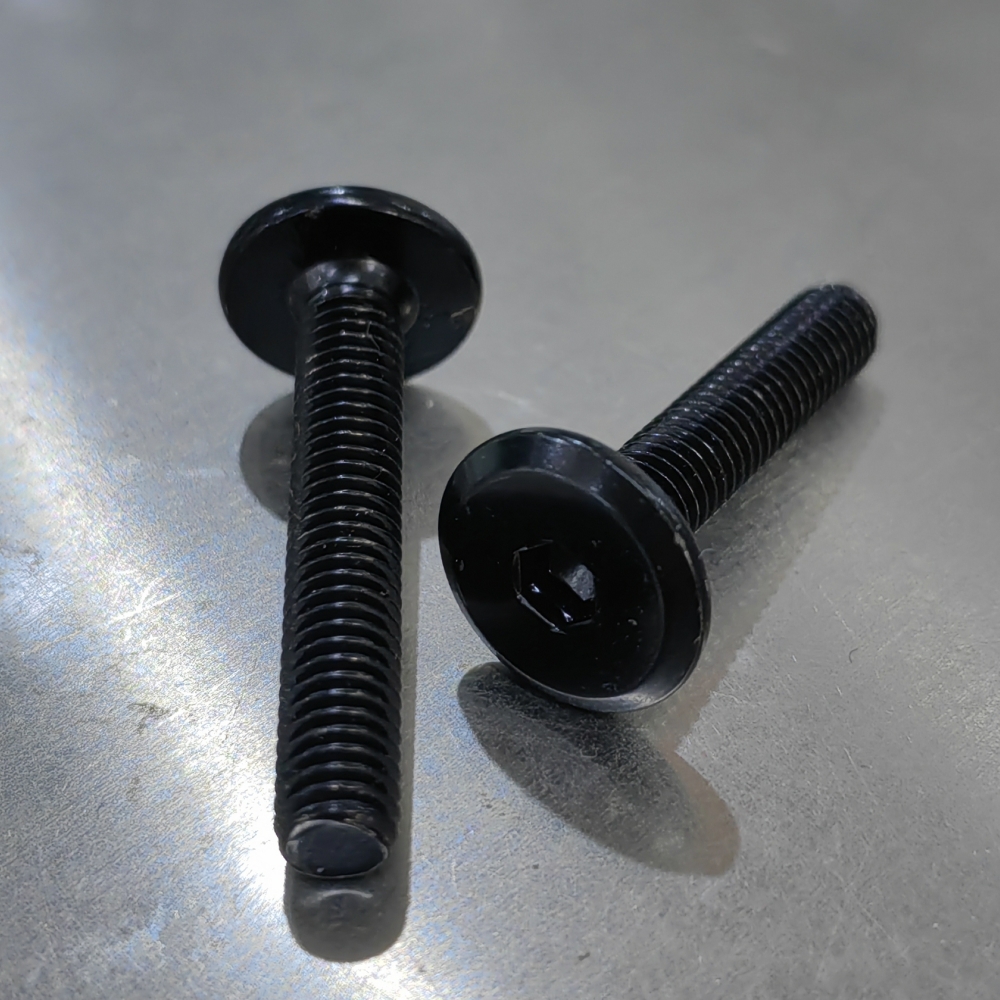 10/50/100 Stuks Cm Dunne Schroef M6 304 Roestvrij Staal Met Zwarte Torx Zes-Lob Ultra Dunne Platte Wafer Kop Schroef 40Mm