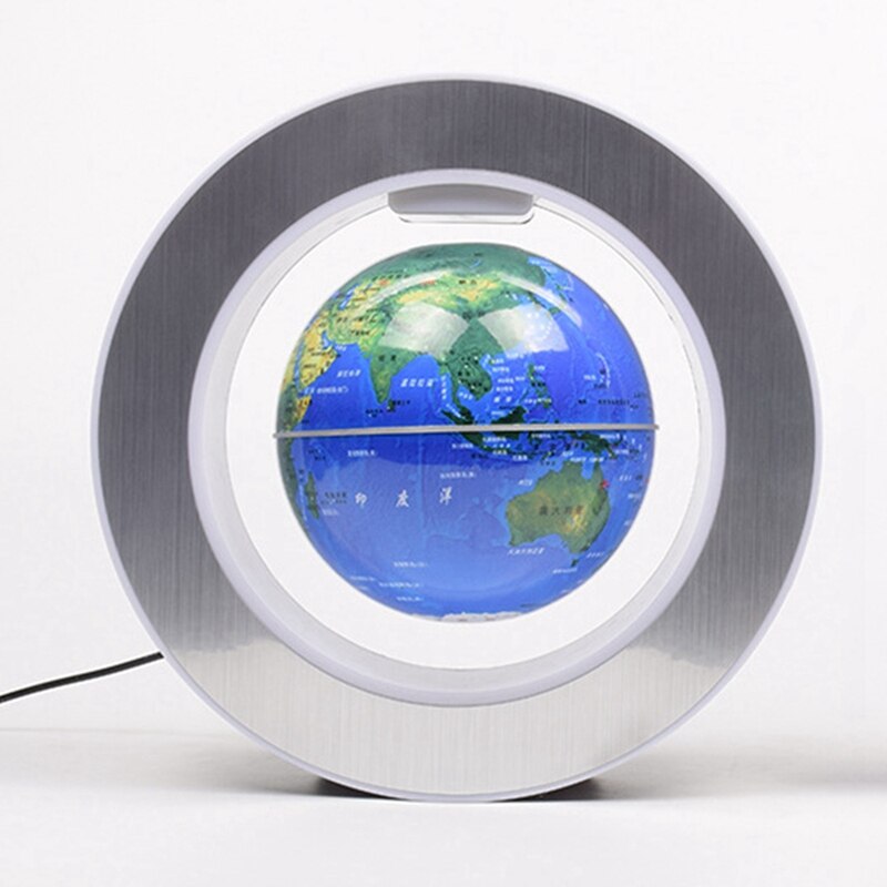 Floating Globe Globe World Map Magnetic Levitation Globes O-Frame LED English Globe For Kids-US Plug