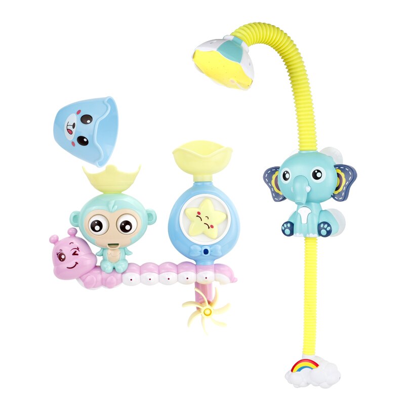 Baby Bath Toy Elephant Spray Toddler Electric Shower Boys Swimming Water Toys Yellow Duck Cute Turtles Dinosaur Egg for Kids: B001-HD2b