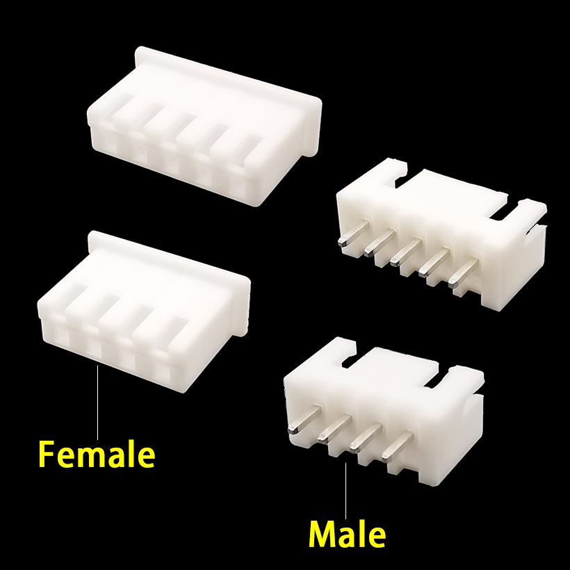 100 Stuks JST XH2.54 Mannelijke Vrouwelijke Materiaal Connector Leads Pin Header Behuizing 2/3/4/5 Pin terminal Plug Vrouwelijke Socket Plastic Schelpen