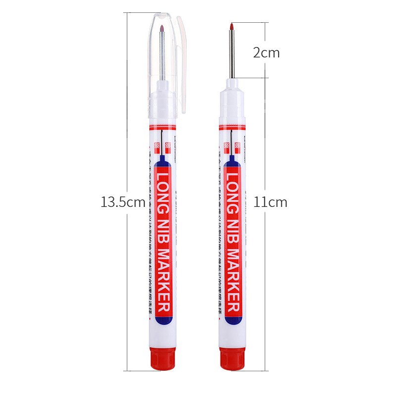 Stylo marqueur à pointe longue de 20mm, 4 pièces, pour peinture à l&#39;huile, Permanent, étanche, noir, blanc, vert, bleu, encre, pour rénovation industrielle, menuiserie