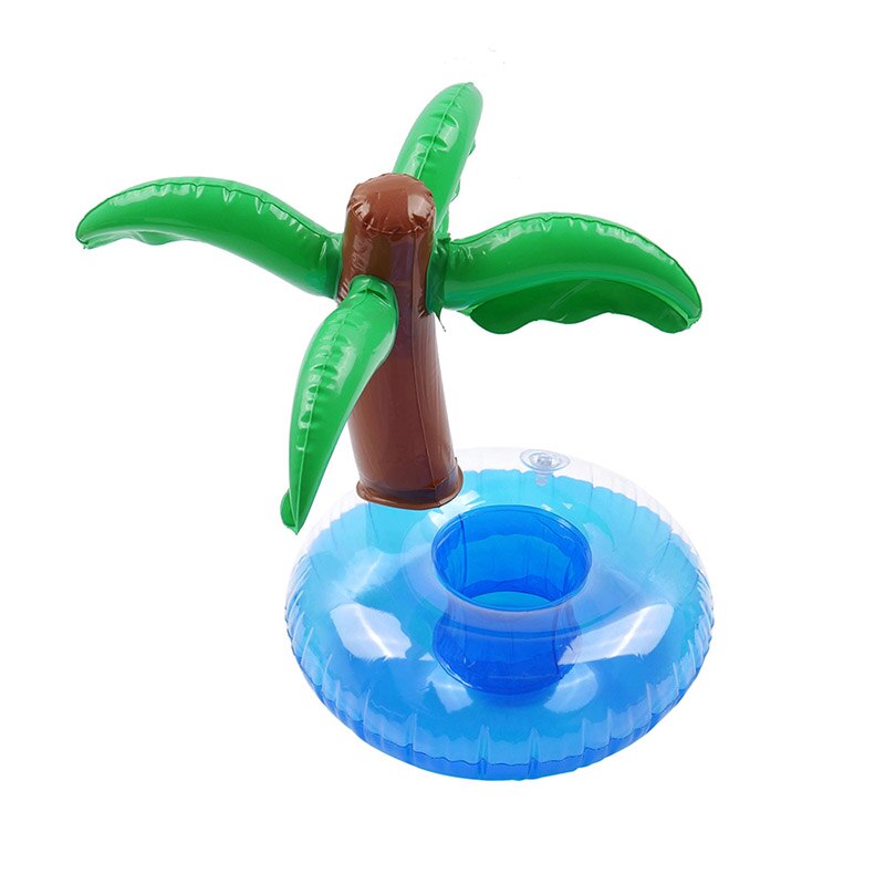 Portavasos inflable para piscina, Mini anillo flotador, juguetes de decoración para , playa, Bar, accesorios para piscina, soporte para bebidas flotante: Azul cielo