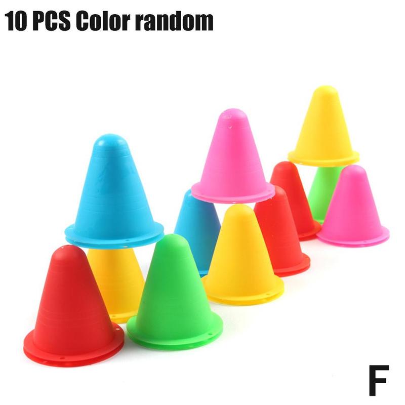 Conos para hacer agilidad de Slalom, 10 piezas, herramientas de cono de patinaje, Entrenamiento de deportes al aire libre, 7,8x7,5 cm, deportes de tráfico H4N8: F