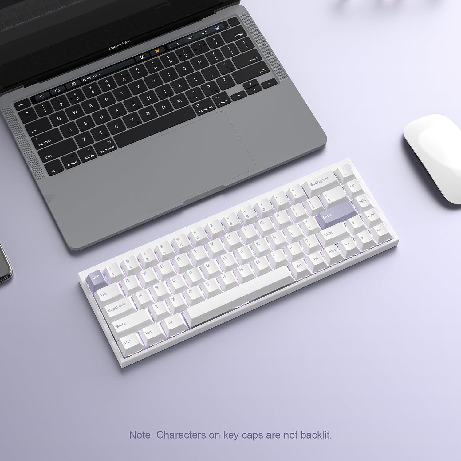 168 Keys PBT Keycaps Cherry Profile White Purple Double Shot Key Caps for Gateron Cherry MX Switches Mechanical Gamer Keyboard